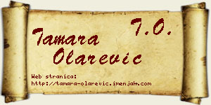 Tamara Olarević vizit kartica